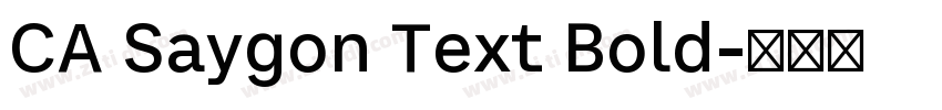 CA Saygon Text Bold字体转换